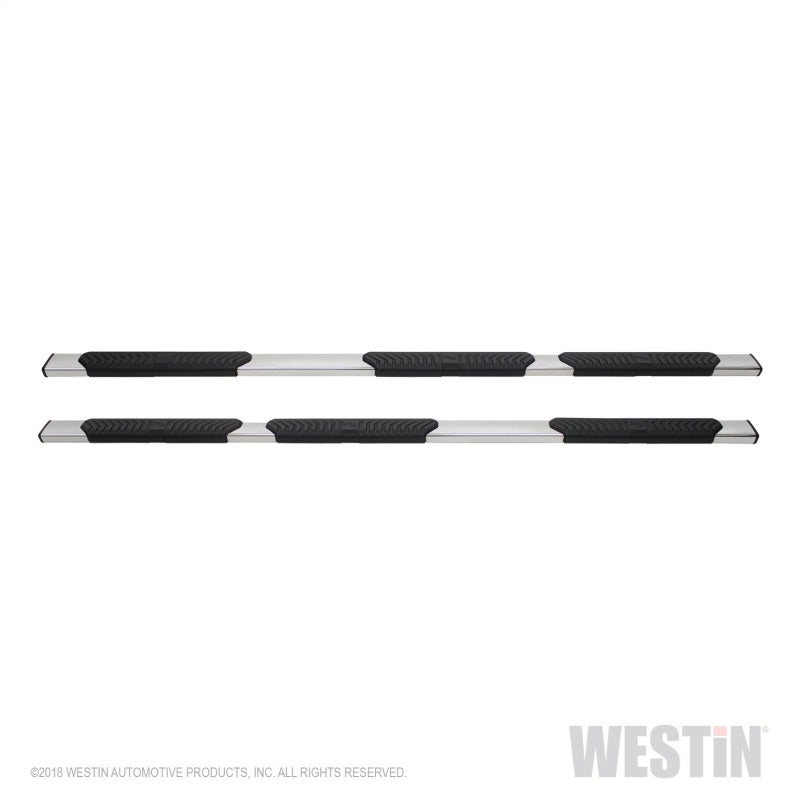 Westin 14-17 Chevrolet Silverado 1500 Double Cab 78.9in Bed R5 Nerf Step Bars - Polished Stainless