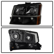 Load image into Gallery viewer, Xtune Chevy Silverado 2500HD 03-06 Crystal Headlights w/ Bumper Lights HD-JH-CSIL03-AM-BSM-SET