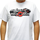 RockJock T-Shirt w/ Logo and Jeep White Youth Small Print on the Front