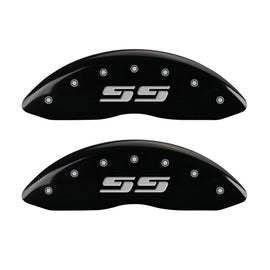 MGP 2 Caliper Covers Eng Front Silverado SS Blk Finish Sil Char 2008 Chevy Silverado 1500