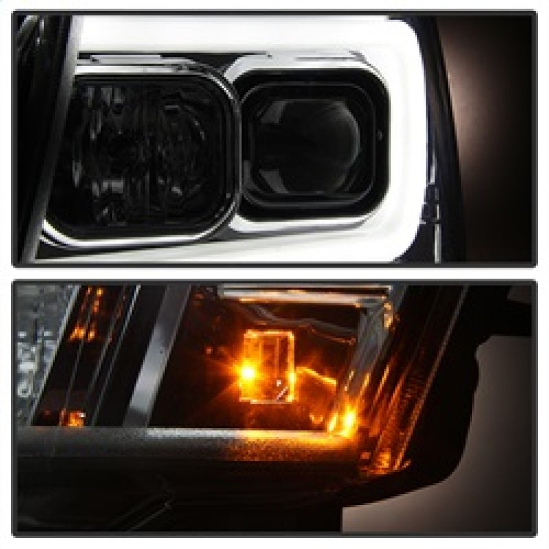 Spyder 07-14 Chevy Suburban/1500/2500/Tahoe V2 Projector Headlights Smoke PRO-YD-CSUB07V2-DRL-SM