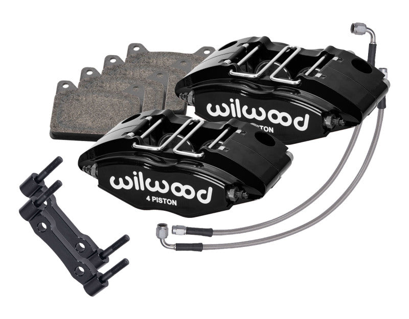 Wilwood 69-74 Porsche 911 Front Powerlite Caliper Kit 3in MT - Black