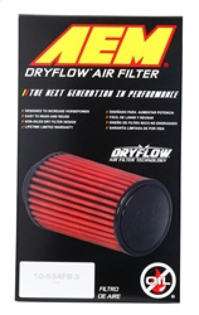 AEM Dryflow Air Filter 4.5in X 9in Dryflow