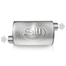 Load image into Gallery viewer, Stainless Works 3in ID OFFSET INLET/ 3in OD OFFSET OUTLET (ON OPPOSITE SIDES) 5inX9in