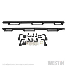 Load image into Gallery viewer, Westin 14-18 Chevrolet Silverado 1500 DC 6.5ft Bed HDX Stainless Drop W2W Nerf Step Bars - Tex. Blk