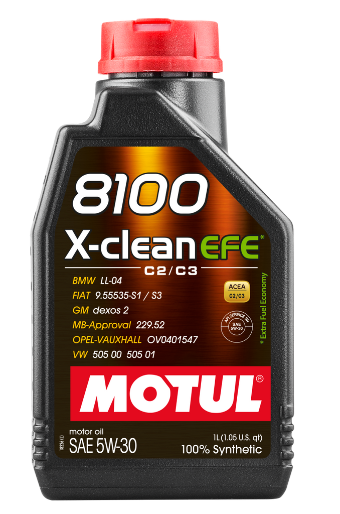 Motul 1L Synthetic Engine Oil 8100 5W30 X-Clean EFE