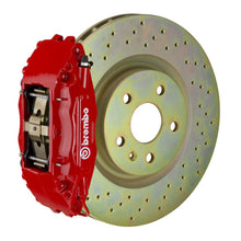 Load image into Gallery viewer, Brembo 05-14 Mustang GT Excl non-ABS Equipped Fr GT BBK 4Pist Cast 2pc 355x32 1pc Rtr Drill-Red