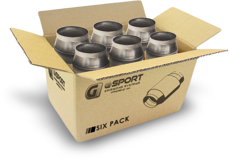 GESI G-Sport 6PK 300 CPSI EPA Compliant 2.5in Inlet/Outlet GEN1 High Output Cat Conv Assembly