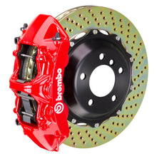 Load image into Gallery viewer, Brembo 03-06 G35 Sedan/Coupe/03-08 350Z Front GT BBK 6 Piston Cast 380x32 2pc Rotor Drilled-Red