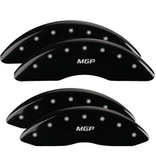 Load image into Gallery viewer, MGP 4 Caliper Covers Engraved Front &amp; Rear MGP Black finish silver ch