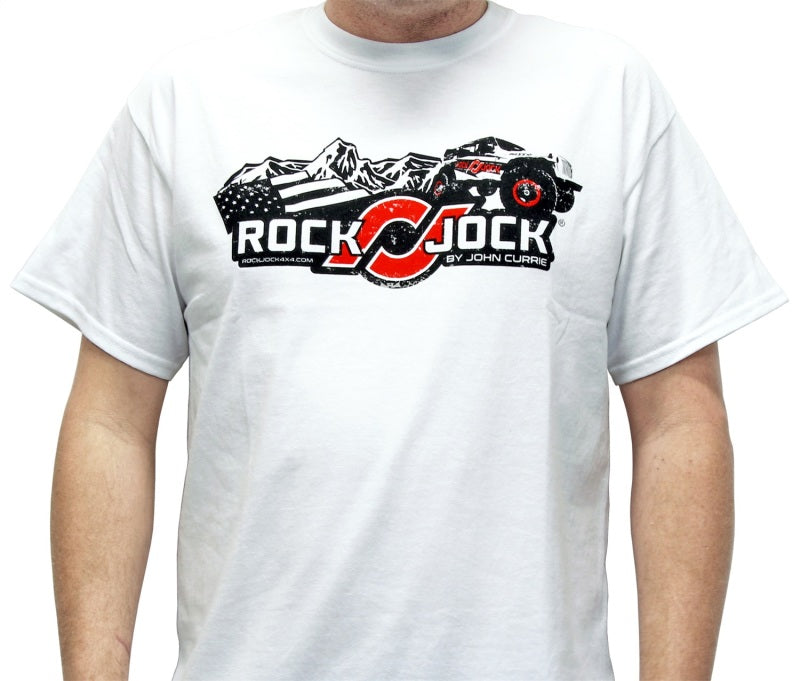 RockJock T-Shirt w/ Logo and Jeep White XXXL Print on the Front