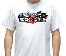 Load image into Gallery viewer, RockJock T-Shirt w/ Logo and Jeep White XXXL Print on the Front