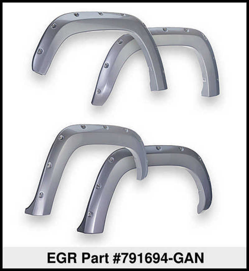 EGR 2019 Chevy 1500 Color Match Style Fender Flare - Set - Switchblade Silver