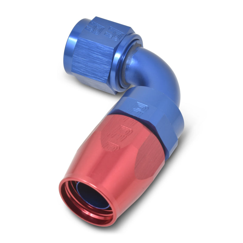 Russell Performance -20 AN Red/Blue 90 Degree Full Flow Hose End