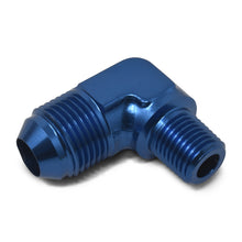 Load image into Gallery viewer, Russell Performance -6 AN to 1/8in NPT 90 Degree Flare to Pipe Adapter (Blue)