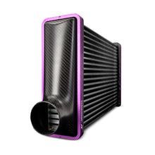 Load image into Gallery viewer, Mishimoto Universal Carbon Fiber Intercooler - Gloss Tanks - 600mm Gold Core - S-Flow - P V-Band