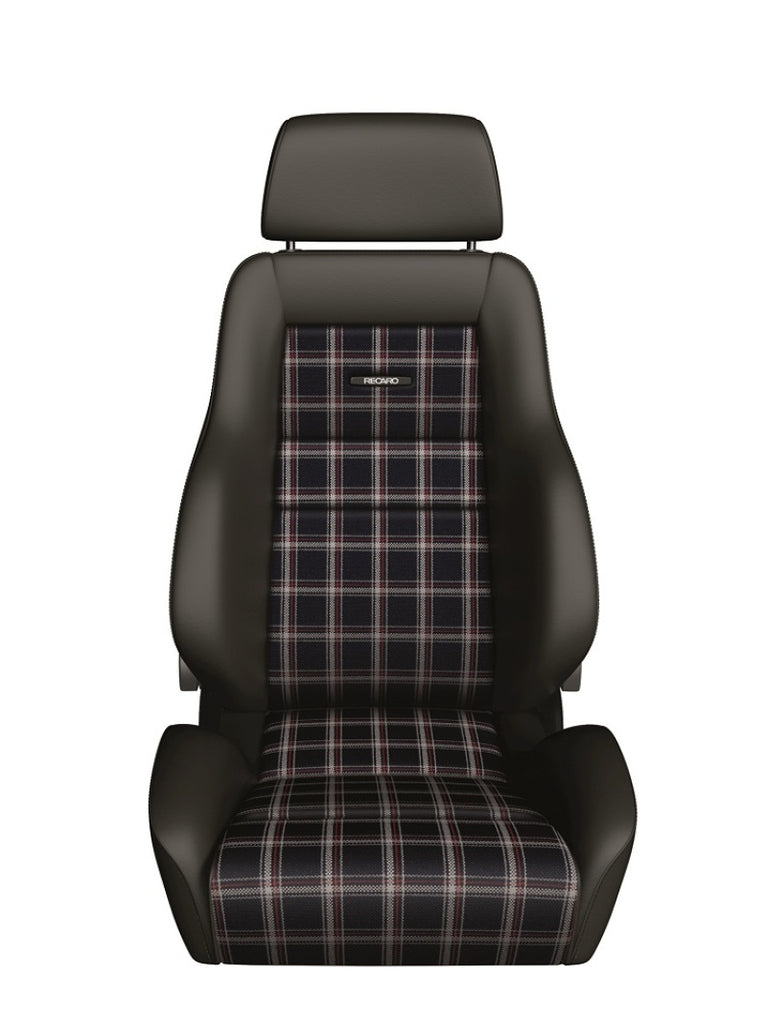 Recaro Classic LS Seat - Black Leather/Classic Checkered Fabric