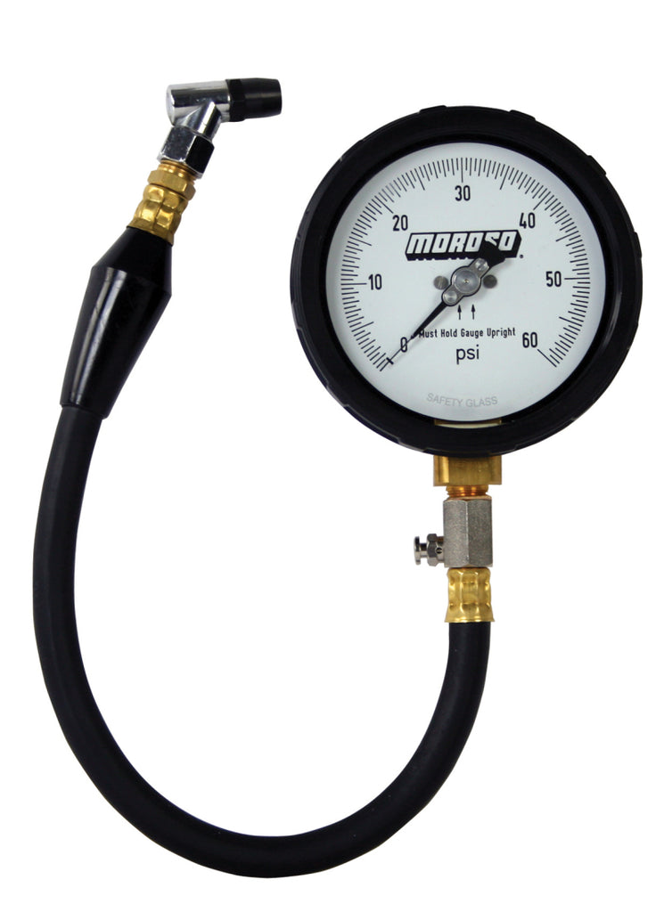 Moroso Tire Pressure Gauge 0-60psi - 4in Display - 1/2 Percent Accuracy