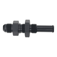 Load image into Gallery viewer, DeatschWerks 6AN Male Flare to Straight 3/8in Single Hose Barb - Anodized Matte Black