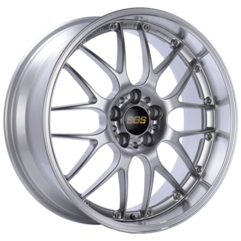 BBS RS-GT 19x10 5x114.3 ET40 Diamond Silver Center Diamond Cut Lip Wheel - 82mm PFS Required