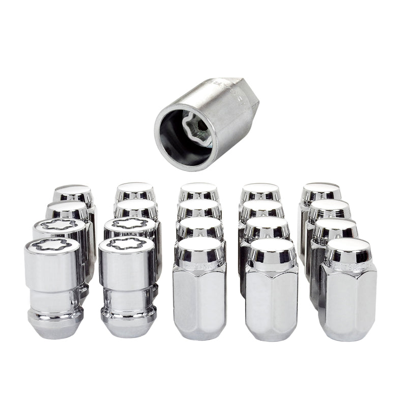 McGard 5 Lug Hex Install Kit (Clamshell) w/Locks (Cone Seat Nut) 1/2-20 / 13/16 Hex - Chrome