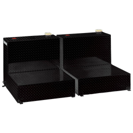 Tradesman Aluminum Twin L-Shape Liquid Storage Tank (96 Gallon Capacity) - Black