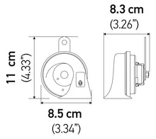 Load image into Gallery viewer, Hella Twin Trumpet Horn Kit 12V 400/500Hz (007424804 = 007424801)