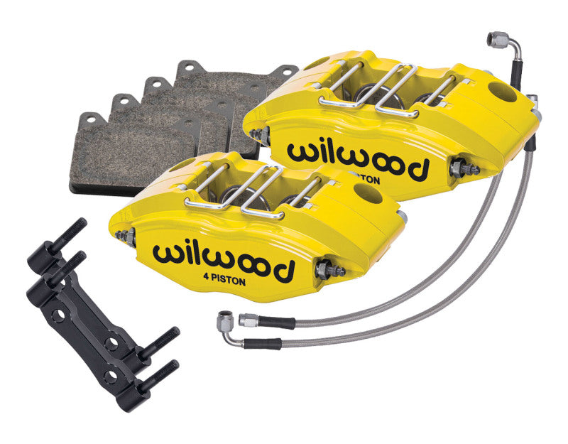 Wilwood 69-74 Porsche 911 Front Powerlite Caliper Kit 3in MT - Yellow