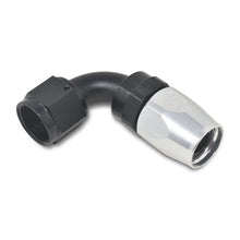 Load image into Gallery viewer, Russell Performance -12 AN Black/Silver 90 Degree Full Flow Hose End