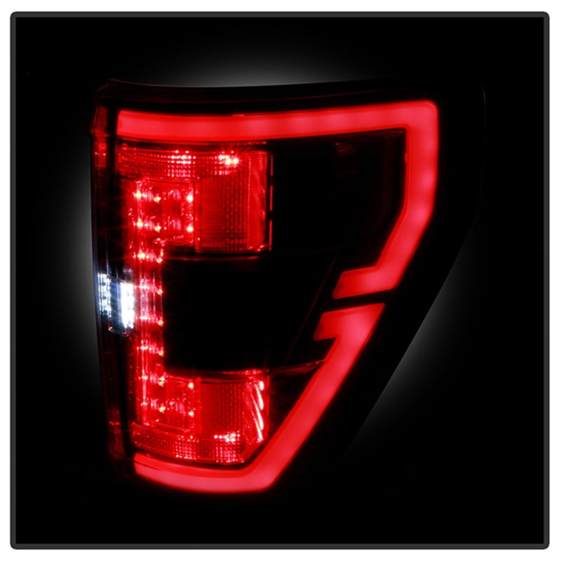 Spyder 21-23 Ford F150 (Factory Halogent) Light Bar LED Tail Lights - Black (ALT-YD-FF15021HAL-BK)