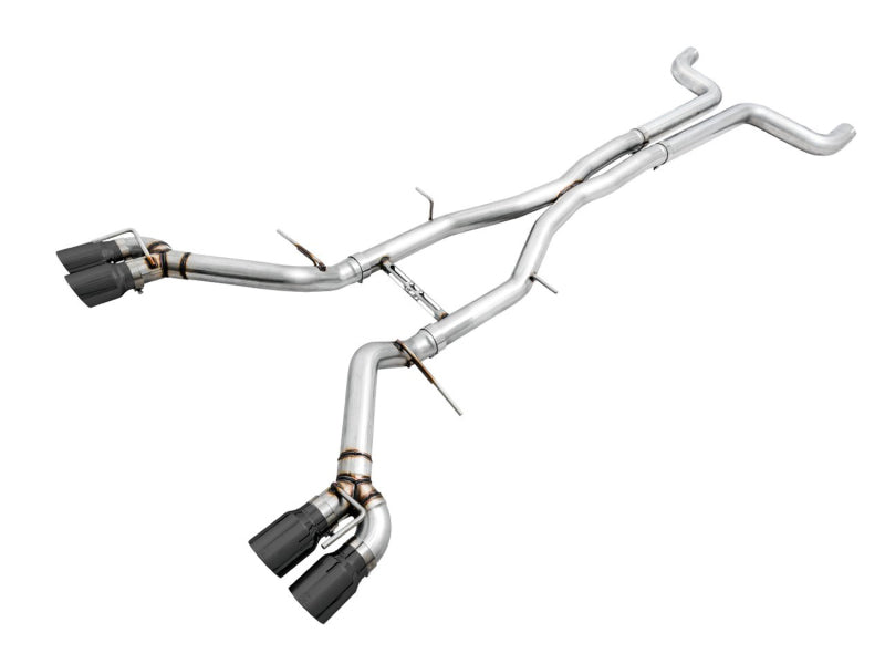 AWE Tuning 16-19 Chevy Camaro SS Non-Res Cat-Back Exhaust - Track Edition (Quad Diamond Black Tips)