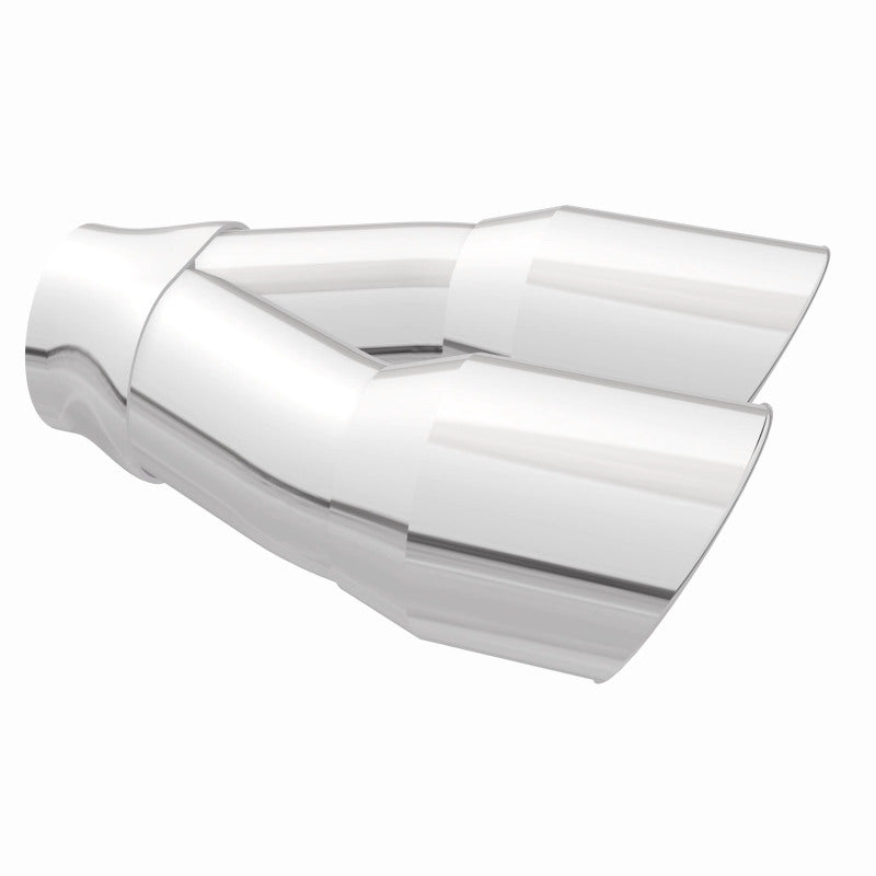 MagnaFlow Double Wall 3in Dual Round Polished Tip 2.25in Inlet