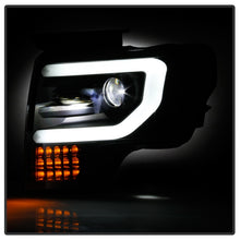 Load image into Gallery viewer, Spyder Ford F150 09-14 Halogen Light Bar Projector Headlights Black PRO-YD-FF15009PL-SEQ-BK