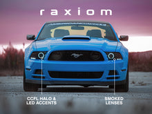 Load image into Gallery viewer, Raxiom 13-14 Ford Mustang w/ Factory HIDLED Halo Projector Headlights- Black Housing (Smoked Lens)