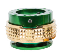 Load image into Gallery viewer, NRG Quick Release Kit - Pyramid Edition - Green Body / Chrome Gold Pyramid Ring