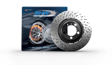 Load image into Gallery viewer, SHW 15-19 Ford Mustang GT350 5.2L (Up to 2/4/2019) Rear Cross-Drilled LW Brake Rotor (FR3Z2C026C)