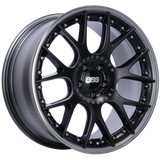 BBS CH-RII 22x10 5x120 ET38 / 72.5 CB Satin Black Center Platinum Lip SS Rim Protector Wheel