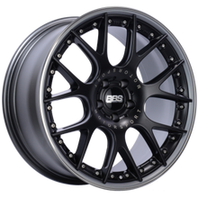 Load image into Gallery viewer, BBS CH-RII 22x10 5x120 ET40 Satin Black Center Platinum Lip SS Rim Protector Wheel - 82mm PFS Req.