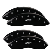 Load image into Gallery viewer, MGP 4 Caliper Covers Engraved Front &amp; Rear MGP Black finish silver ch