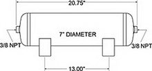 Load image into Gallery viewer, Firestone Air Tank 3 Gallon 7in. x 20.75in. (2) 3/8in. NPT Ports 150 PSI Max - Black (WR17609229)