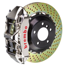 Load image into Gallery viewer, Brembo 08-13 128i/08-13 135i Front GTR BBK 6 Piston Billet 355x32 2pc Rotor Drilled- Nickel