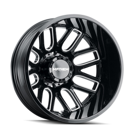 Mayhem 8107D Cogent Dually 20x8.25/8x165.1 BP/-232mm Offset/121.3mm Hub Black w/ Milled Spokes Wheel