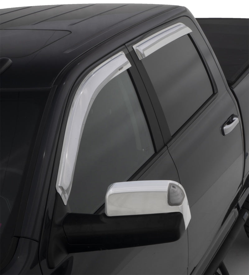 Stampede 2009-2018 Dodge Ram 1500 Crew Cab Pickup Tape-Onz Sidewind Deflector 4pc - Chrome