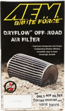 Load image into Gallery viewer, AEM Dryflow Conical Air Filter 2.75in Flange ID / 6in Base OD / 5.125in Top OD / 9.125in Height