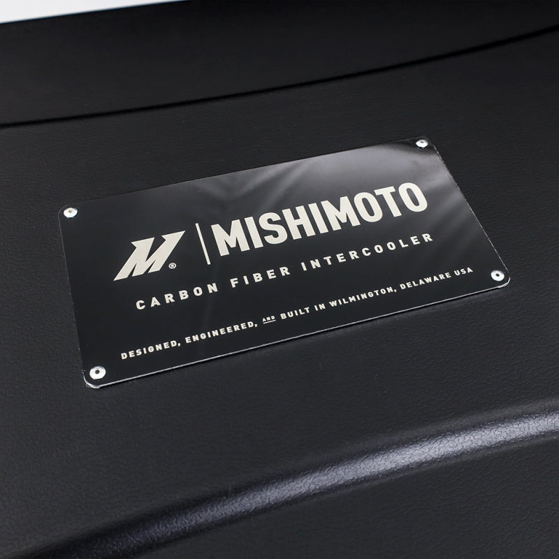 Mishimoto Universal Carbon Fiber Intercooler - Matte Tanks - 525mm Black Core - C-Flow - BK V-Band