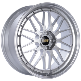 BBS LM 21x9 5x120 ET32 Diamond Silver Center Diamond Cut Lip Wheel -82mm PFS/Clip Required