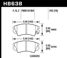 Load image into Gallery viewer, Hawk Camaro V6 HPS Street Front Brake Pads