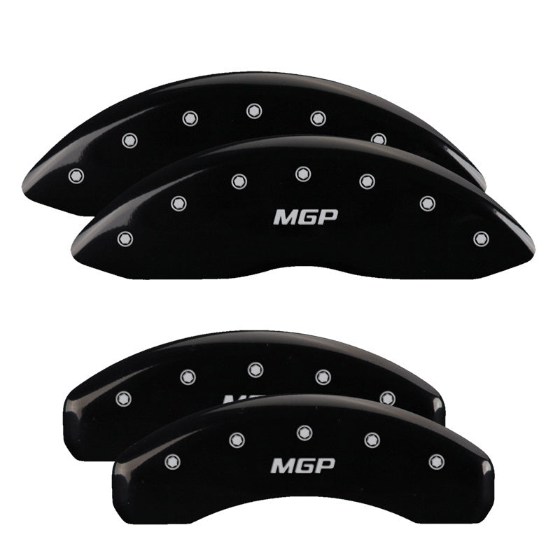 MGP 4 Caliper Covers Engraved Front & Rear C7/Corvette Black finish silver ch