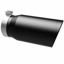 Load image into Gallery viewer, MagnaFlow Tip Stainless Black Coated Single Wall Round Single Outlet 6in Dia 5in Inlet 13in L