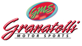 Granatelli 10in Width 9in Height D-Shaped Black Steel Spoked Black Leather Grip Steering Wheel